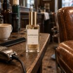 Parfumflesje Kapper Kees met eigen etiket in een barbershop